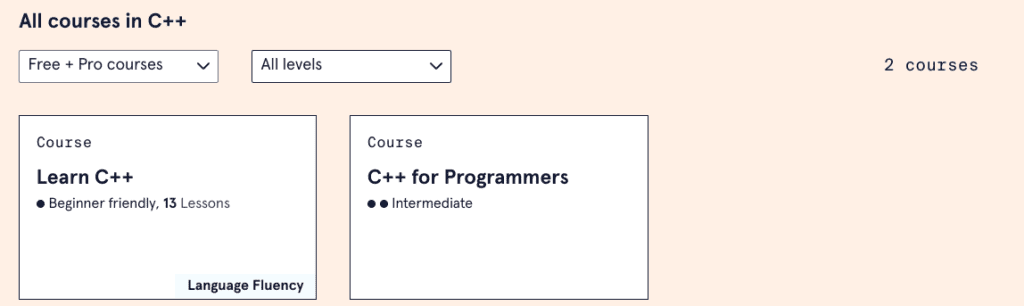 Codecademy All Courses in C