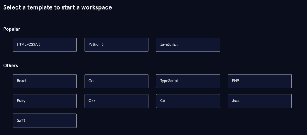 Workspaces Language Selection